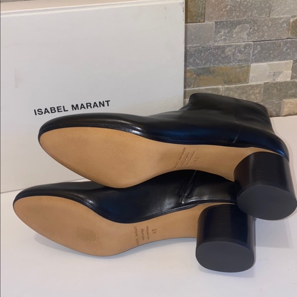 Isabel Marant Black Danay Leather Ankle Boots - Picture 8 of 11